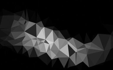 Dark Silver, Gray vector blurry triangle pattern.