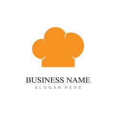 Obraz premium chef hat logo design with vector illustration template