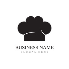 Obraz premium chef hat logo design with vector illustration template