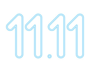 11 11 number blue color