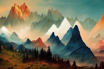 Obraz premium Mountain landscapes for backgrounds v3