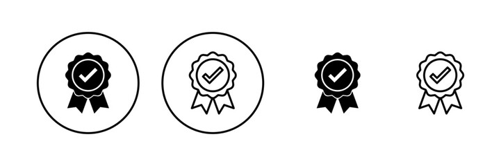 Approved icon vector. Certified Medal Icon