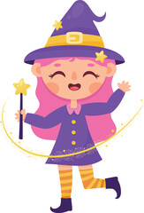 witch with spell wand