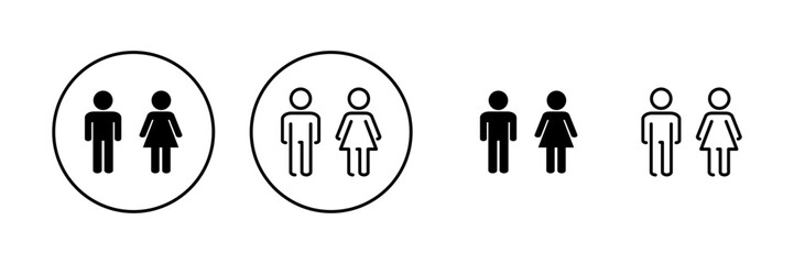 Man and woman icon vector. male and female sign and symbol. Girls and boys