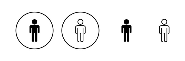 Man icon vector. male sign and symbol. human symbol