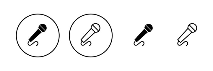 Microphone icon vector. karaoke sign and symbol