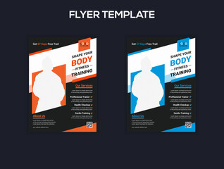Gym and fitness brochure template