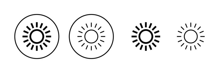 Sun icon vector. Brightness sign and symbol