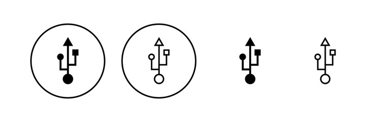 Usb icon vector. Flash disk sign and symbol. flash drive sign.
