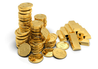 3D  dollar coins A003