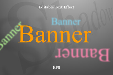Editable text effect suitable for social media, magazine, catalog designs, colorful style banner text effect