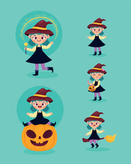 five witches halloween