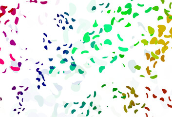 Light Multicolor, Rainbow vector template with memphis shapes.