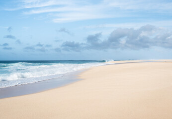 Fototapeta na wymiar Desert tropical beach in Hawaii