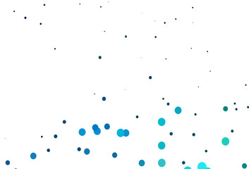 Light Blue, Green vector pattern with spheres.