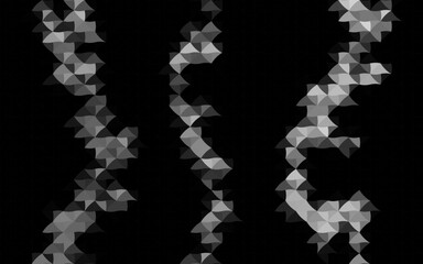 Dark Silver, Gray vector backdrop with lines, triangles.