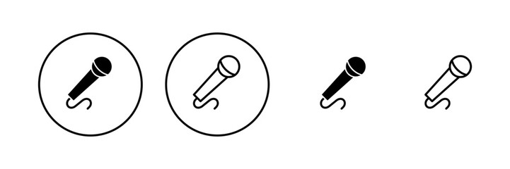 Microphone icon vector. karaoke sign and symbol