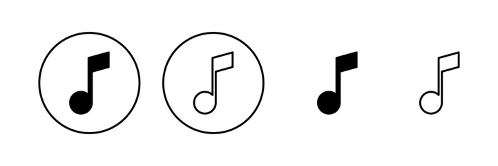 Music icon vector. note music sign and symbol