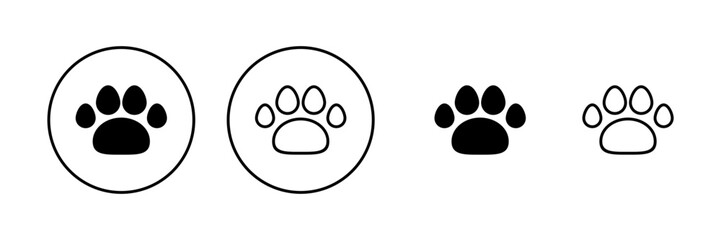 Paw icon vector. paw print sign and symbol. dog or cat paw