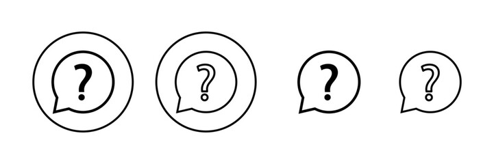 Question icon vector. question mark sign and symbol