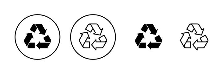 PrintRecycle icon vector. Recycling sign and symbol.