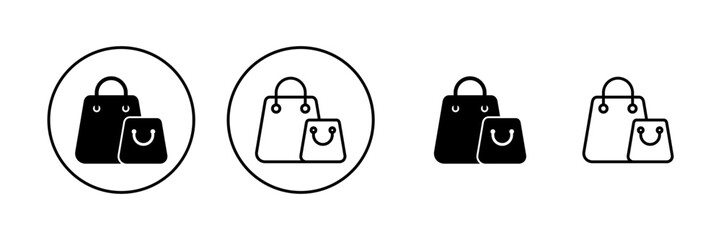 Shopping bag icon vector. shopping sign and symbol