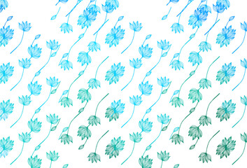Light Blue, Green vector doodle pattern.