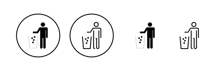 Trash icon vector. trash can icon. delete sign and symbol.