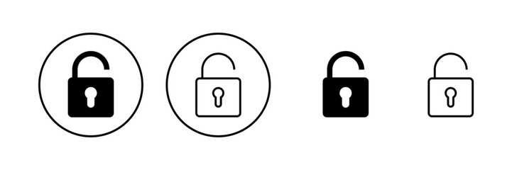 Unlock icon vector. Unlock sign and symbol. unlocked padlock icon