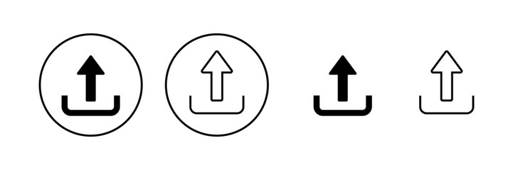 Upload icon vector. load data sign and symbol