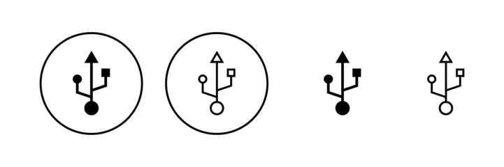 Usb icon vector. Flash disk sign and symbol. flash drive sign.