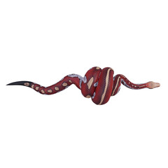 Blood python 3D illustration