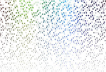 Light Multicolor, Rainbow vector background with bubbles.