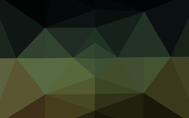 Obraz premium Dark Green vector shining triangular template.