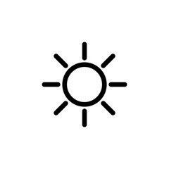 Sun icon vector for web and mobile app. Brightness sign and symbol.