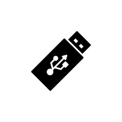 Usb icon vector for web and mobile app. Flash disk sign and symbol. flash drive sign.