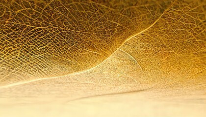 Flowing golden texture like veins of a leaf with a glowing lower part. Design Elements. Golden gradient.