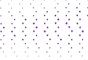 Light Purple vector texture with playing cards.