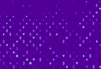 Light purple vector cover with symbols of gamble.