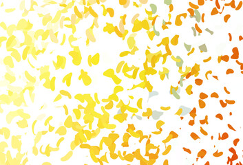 Light Orange vector template with memphis shapes.