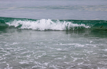 wave breaking on the beach