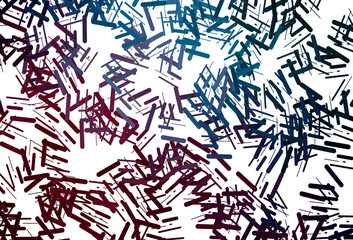 Dark purple, pink vector background with straight lines.