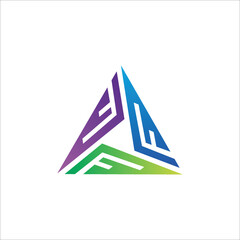 Letter f triangle logo design