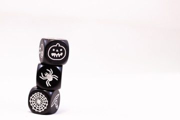 Magic dices with symbols for fantasy games