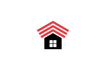 Vector illustration of Wifi and house. Perfect for business logo, telecommunication business logo