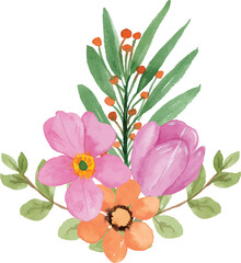 Pastel Flower Watercolor