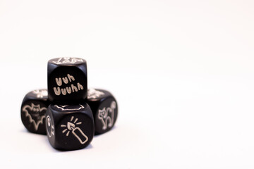 Magic dices with symbols for fantasy games