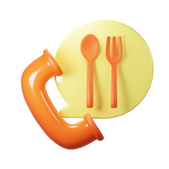 3D Icon Food Call