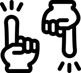 指さす手のアイコンセット