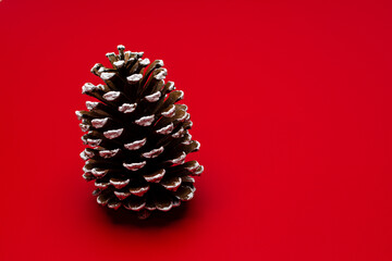 christmas decoration on a red background